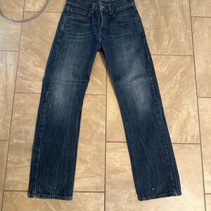 Levi’s Men's Blue Jeans style 514 size 30X30 slim straight distressed medium